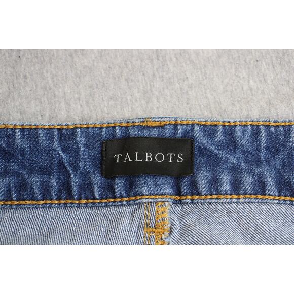 Talbots Everyday Jeans Womens 14 Blue Denim Relaxed Fit High-Rise Straight Leg - Picture 3 of 8